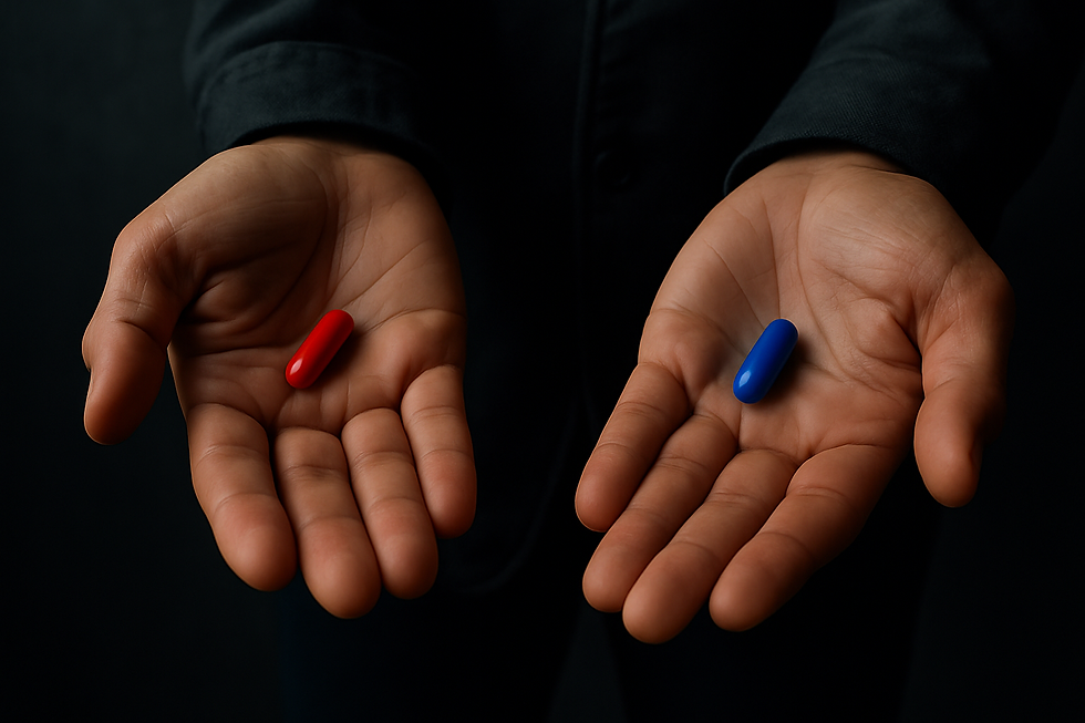 Pillola rossa, pillola blu: la scelta!