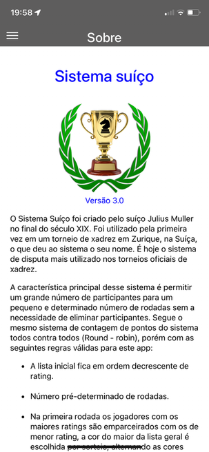 Aplicativo de sistema suÃço