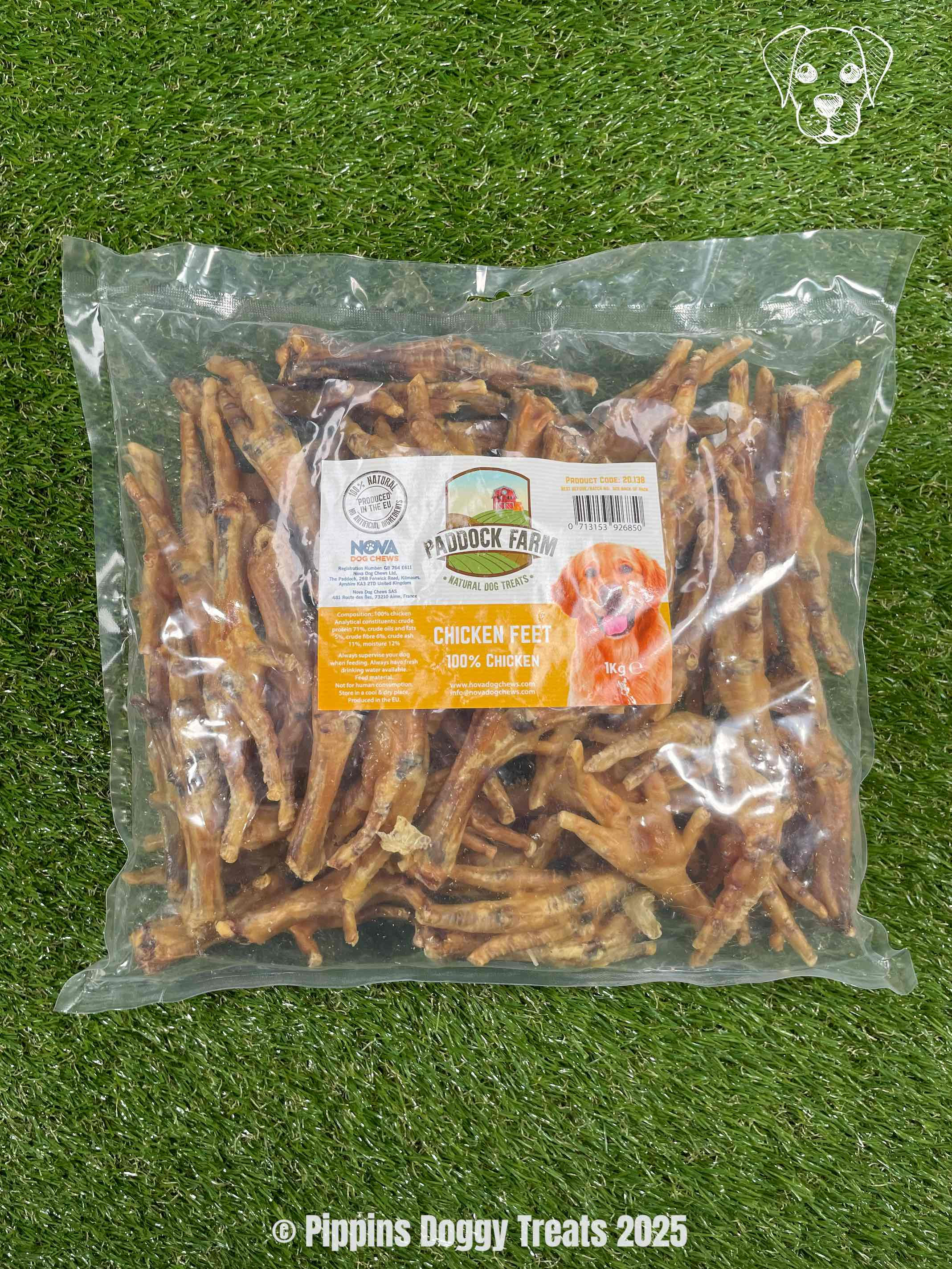 Chicken Feet - Dried (1kg Bag)