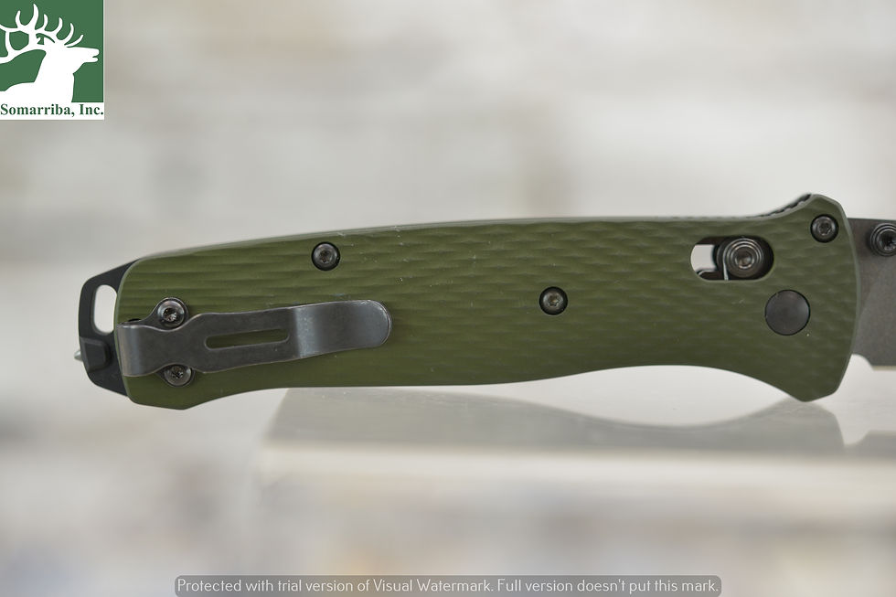 Thumbnail: BENCHMADE KNIFE 537GY-1 BAILOUT, AXIS, TANTO WOODLAND GREEN ANODIZED HANDLE 3.38