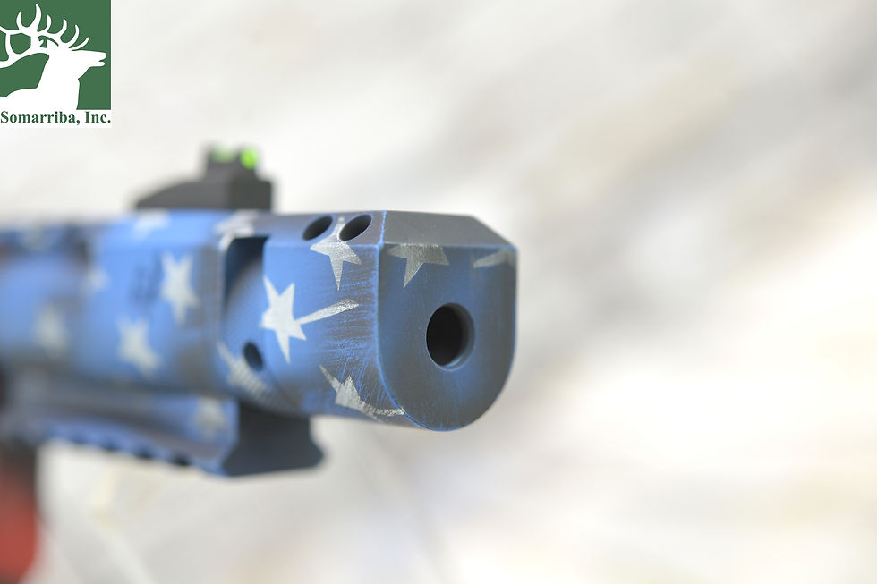 Thumbnail: VOLQUARTSEN PISTOL VC3SN-0455  .22 LR AMERICAN FLAG SCORPION, 4.5" BBL