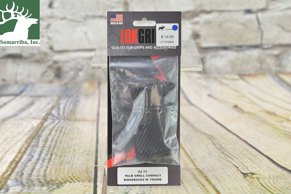 Thumbnail: LOK GRIPS  CZ75PSRbB  CZ 75 PALM SWELL RIDGE BACKS BLACK G10  FOR COMPACT