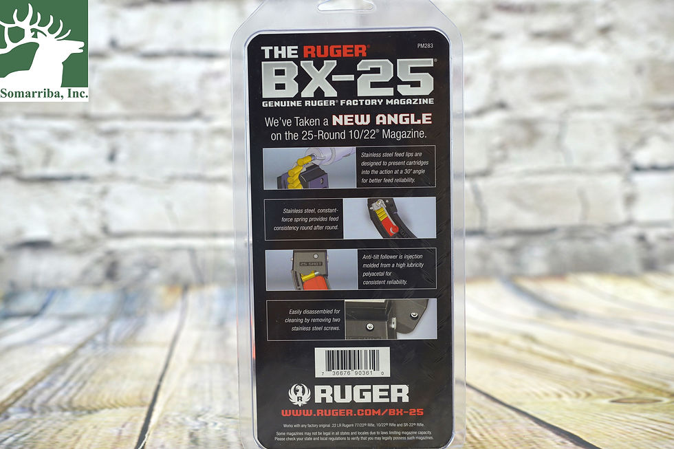Thumbnail: RUGER MAGAZINE 90361 BX-25 10/22 22 LR 25RDS POLYMER BLK