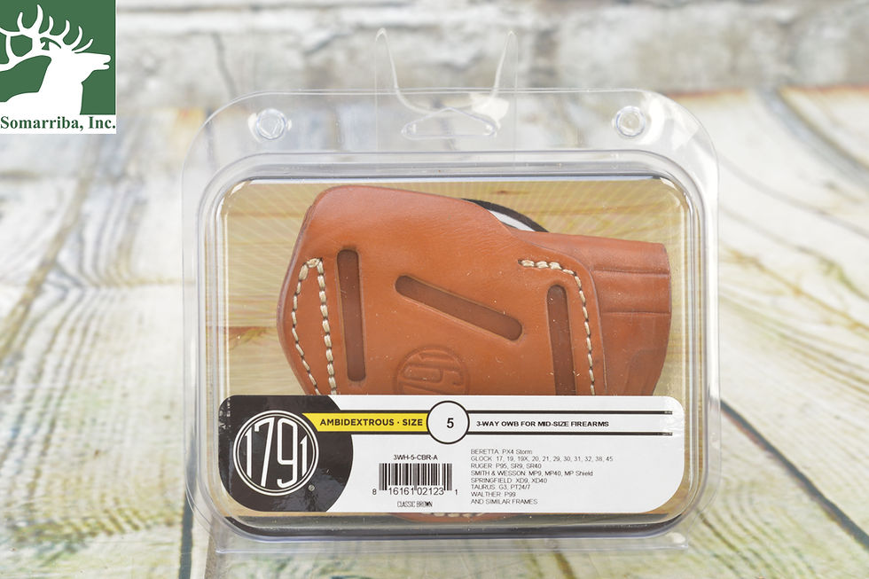 Thumbnail: 1791 GUNLEATHER HOLSTER 3WH-5-CBR-A 3 WAY HOLSTER OWB SIZE #5 CLASSIC BROWN AMBI