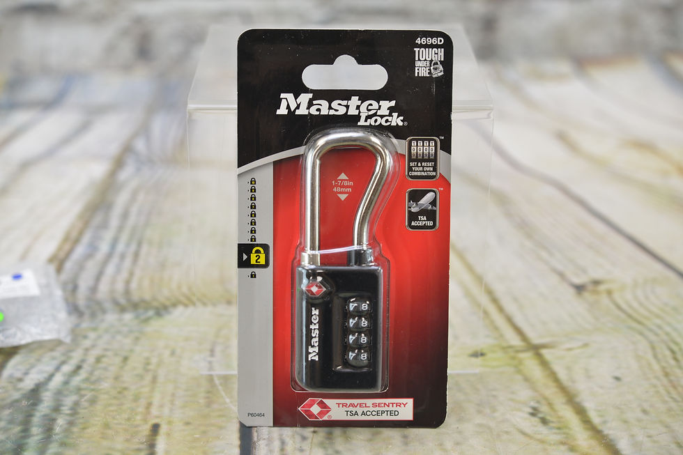 Thumbnail: MASTER LOCK 4696D SET YOUR OWN RESETTABLE NUMERIC COMBINATION TSA ACCEPTED GUN