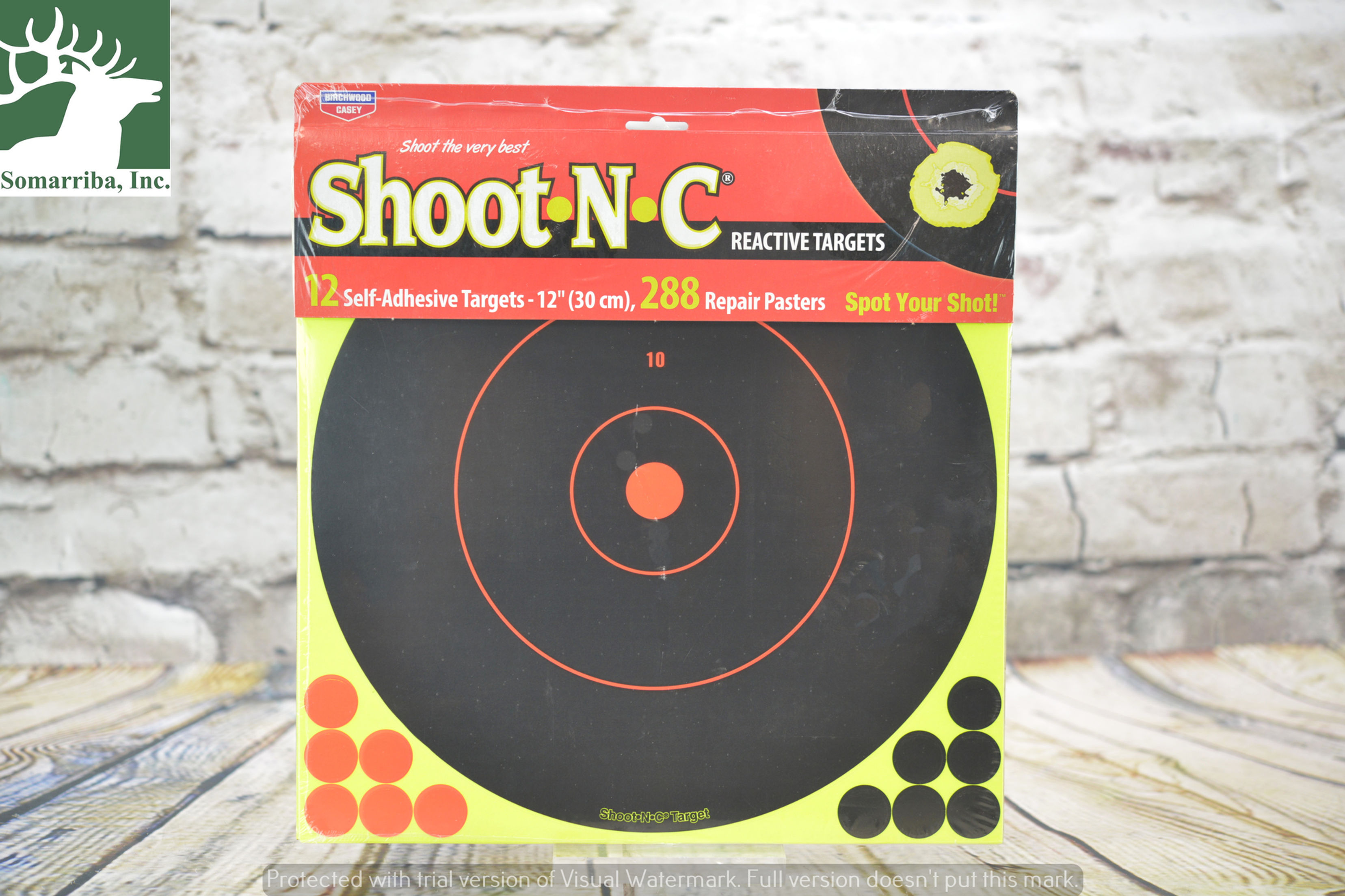 BIRCHWOOD CASEY 34022 TARGET SHOOT-N-C 12" BULL'S EYE (12 PACK)