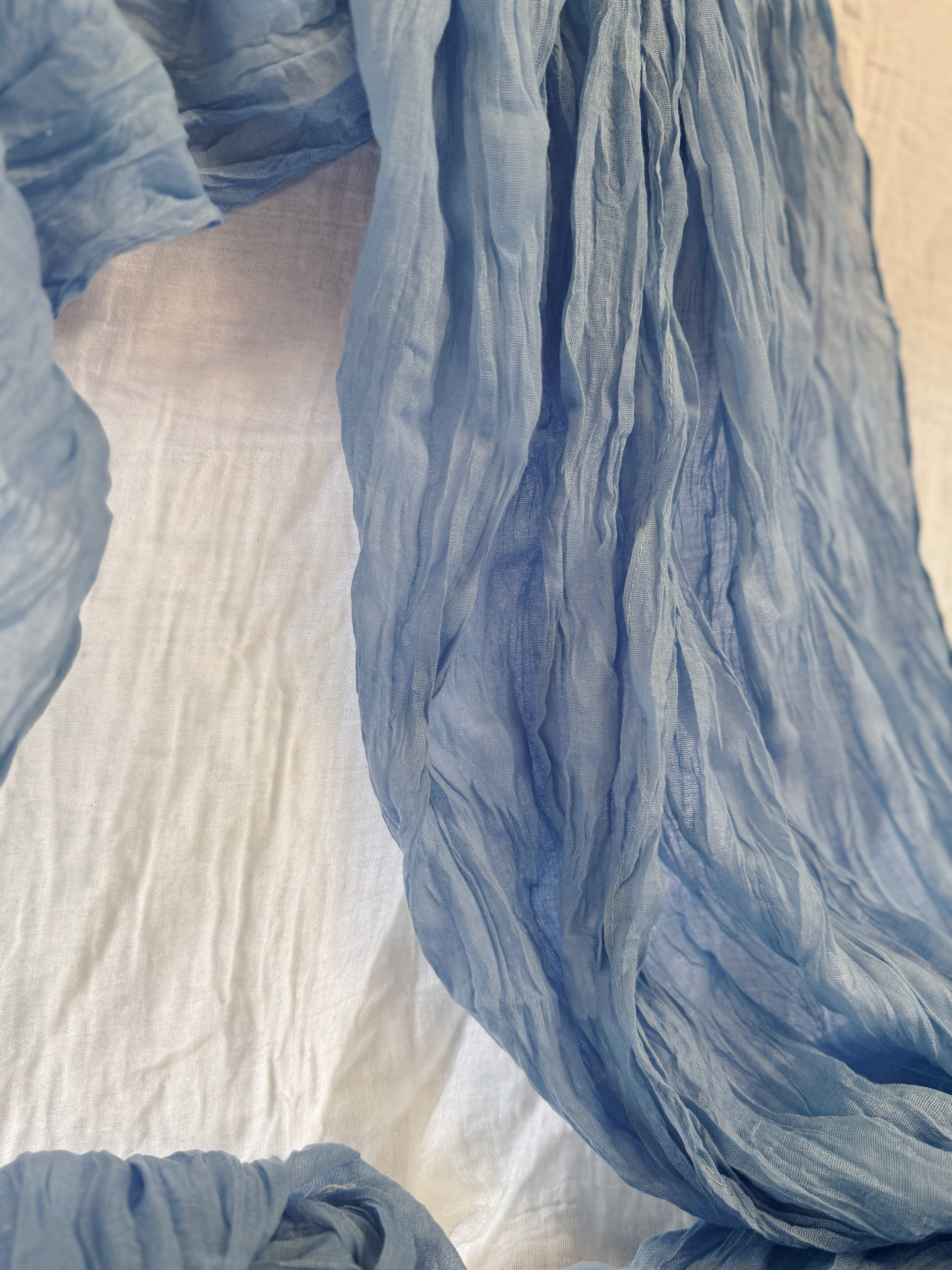 Chemin de table bleu