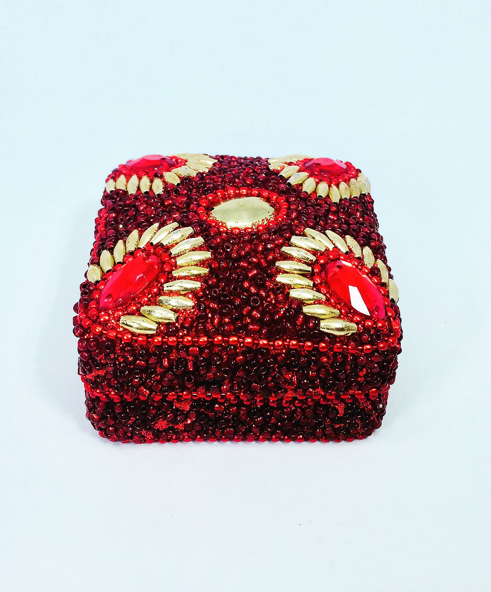 Miniatura: Cofre Cuadrado Hindu