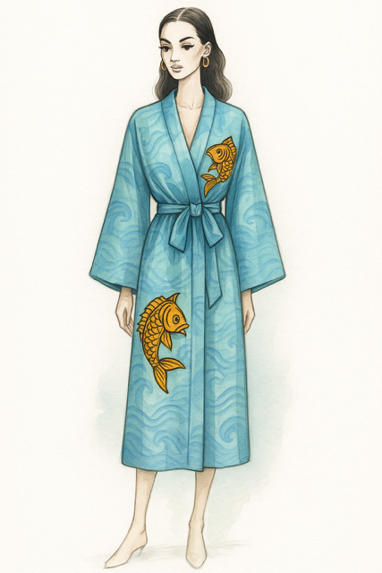 The sketch of the Picses robe