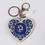 Thumbnail: Blue Glitter Resin Letter Q Heart Keychain