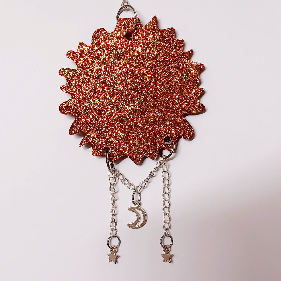 Gold Glitter Geode Resin Jeweled Ornament