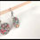Thumbnail: Pink Colorful Silver Glitter Sparkling Dangle Earrings