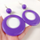 Thumbnail: Extra Large Purple Hoop Dangle Earrings