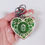 Thumbnail: Green Glitter Resin Letter O Heart Keychain