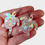 Thumbnail: Pale Pink Turtle Holographic Sparkle Earrings