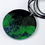 Thumbnail: Black White Green Sparkle Resin Necklace