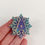 Thumbnail: 1pc- Blue Resin Letter A Mandala Magnet