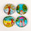 Thumbnail: Set of 4- Glass Homelife Dome Magnets