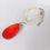 Thumbnail: Resin Red Orange Shimmering Pendant Necklace