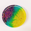 Thumbnail: Yellow Blue PurpleShift Glitter Resin Coaster