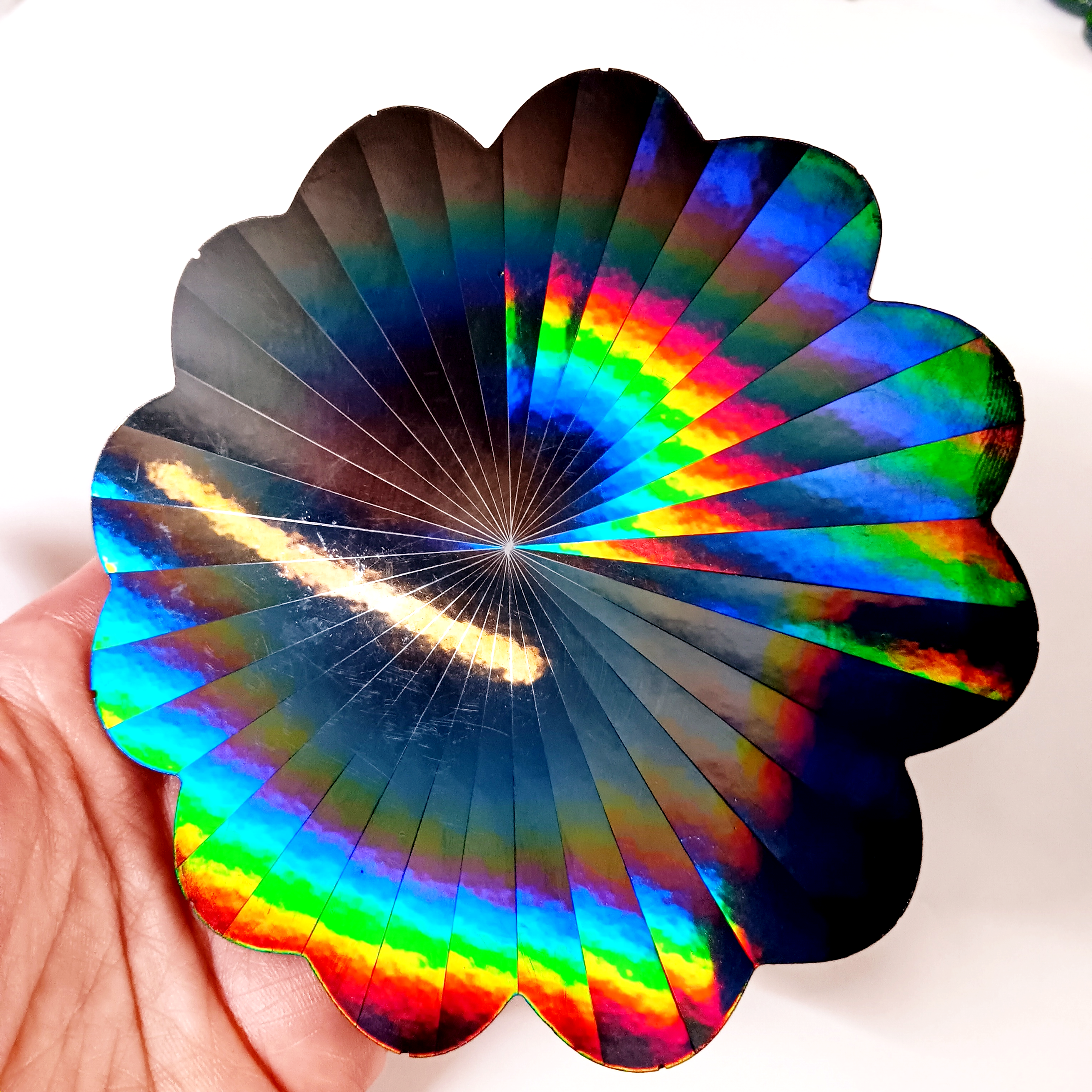 Black Holographic Wavy Resin Coaster