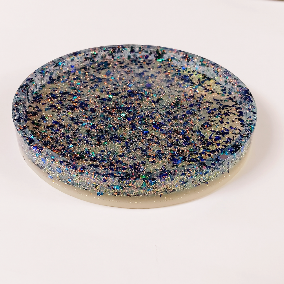Thumbnail: Blue Glitter Resin Coaster