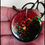 Thumbnail: Resin Black Red Sparkling Glitter Shimmering Pendant Necklace