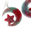 Thumbnail: Moon Star Red Silver Sparkle Earrings