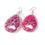 Thumbnail: Pink Purple Ink Paw Dangle Earrings