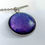 Thumbnail: Blue Purple Shimmering Glass Pendant Necklace