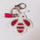 Thumbnail: White Pink Glitter Bee Resin Keychain