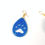 Thumbnail: Blue Sparkle Paw Dangle Earrings