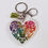 Thumbnail: Colorful Glitter Resin Letter V Heart Keychain