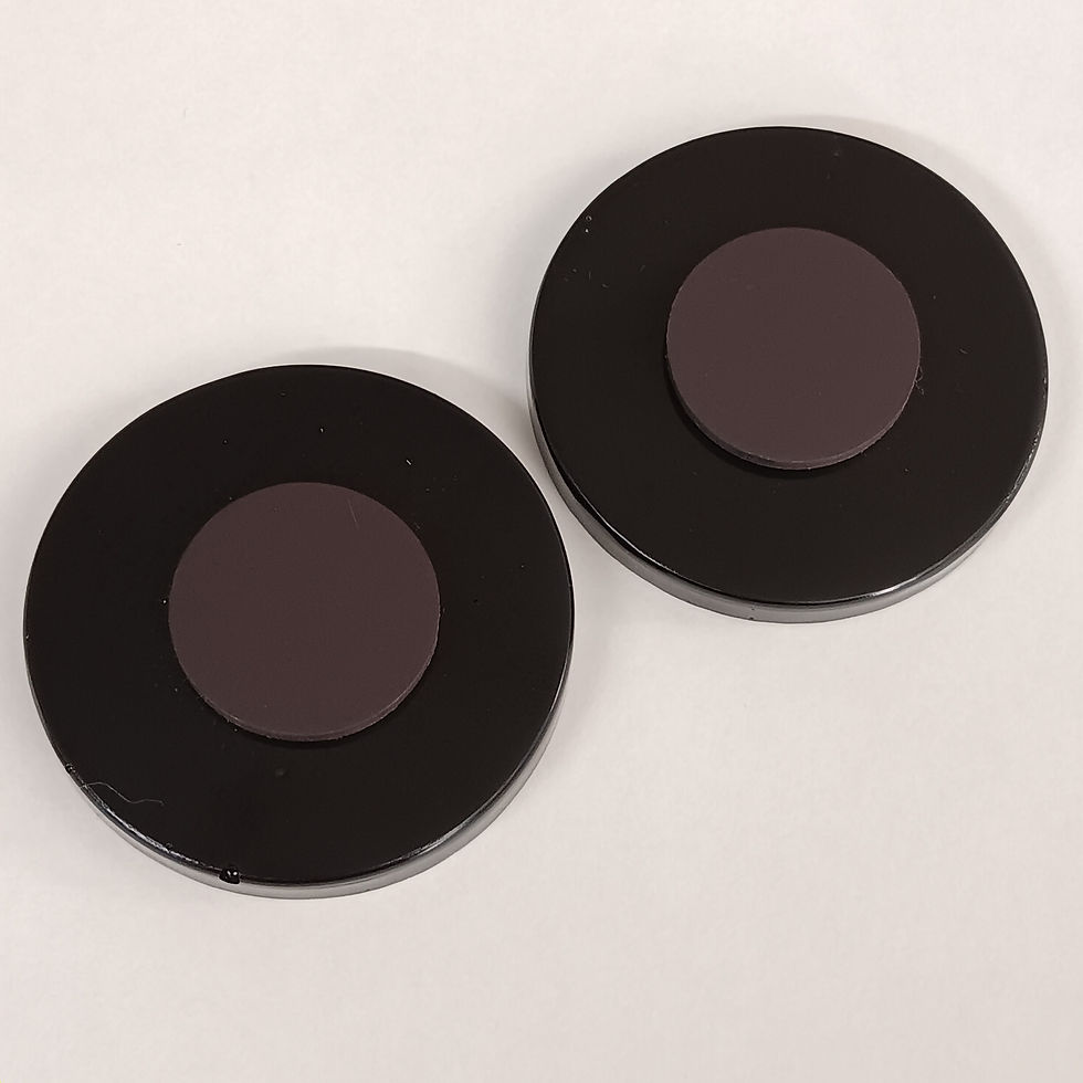 Thumbnail: Set of 2- Resin Round Foil Magnets