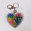 Thumbnail: Colorful Silver Resin Letter N Heart Keychain