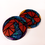 Thumbnail: Set of 2 Small Geometric Red Blue Glitter Resin Coasters