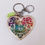 Thumbnail: Colorful Glitter Resin Letter B Heart Keychain