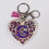 Thumbnail: Purple Glitter Resin Letter G Heart Keychain