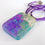 Thumbnail: Sparkling Resin Purple Glitter Necklace