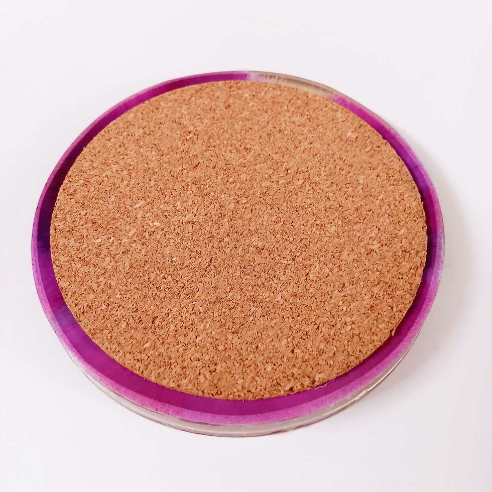 Thumbnail: Rose Pink Ink Resin Coaster