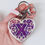 Thumbnail: Purple Pink Glitter Resin Letter X Heart Keychain