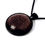 Thumbnail: Brown Shimmering Glass Black Pendant Necklace