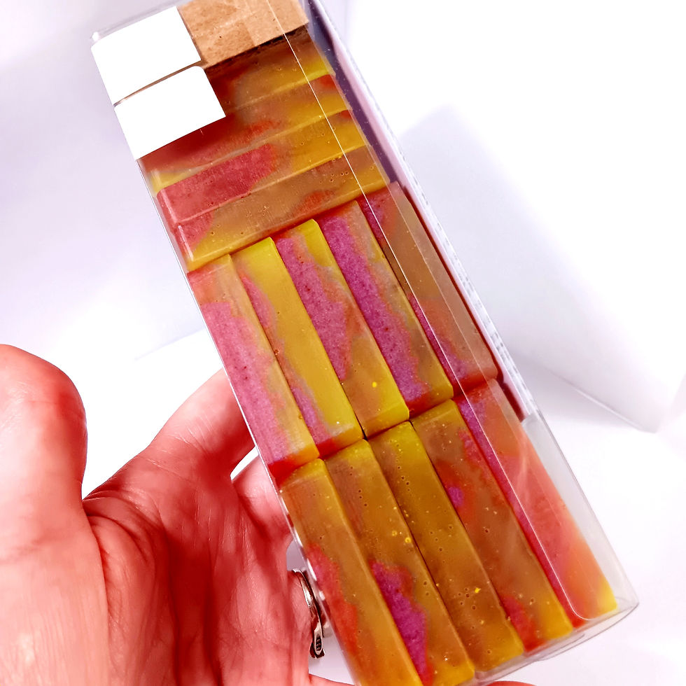 Thumbnail: Orange Yellow Holographic Glitter Resin Dominos
