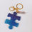 Thumbnail: Blue Glitter Puzzle Resin Keychain