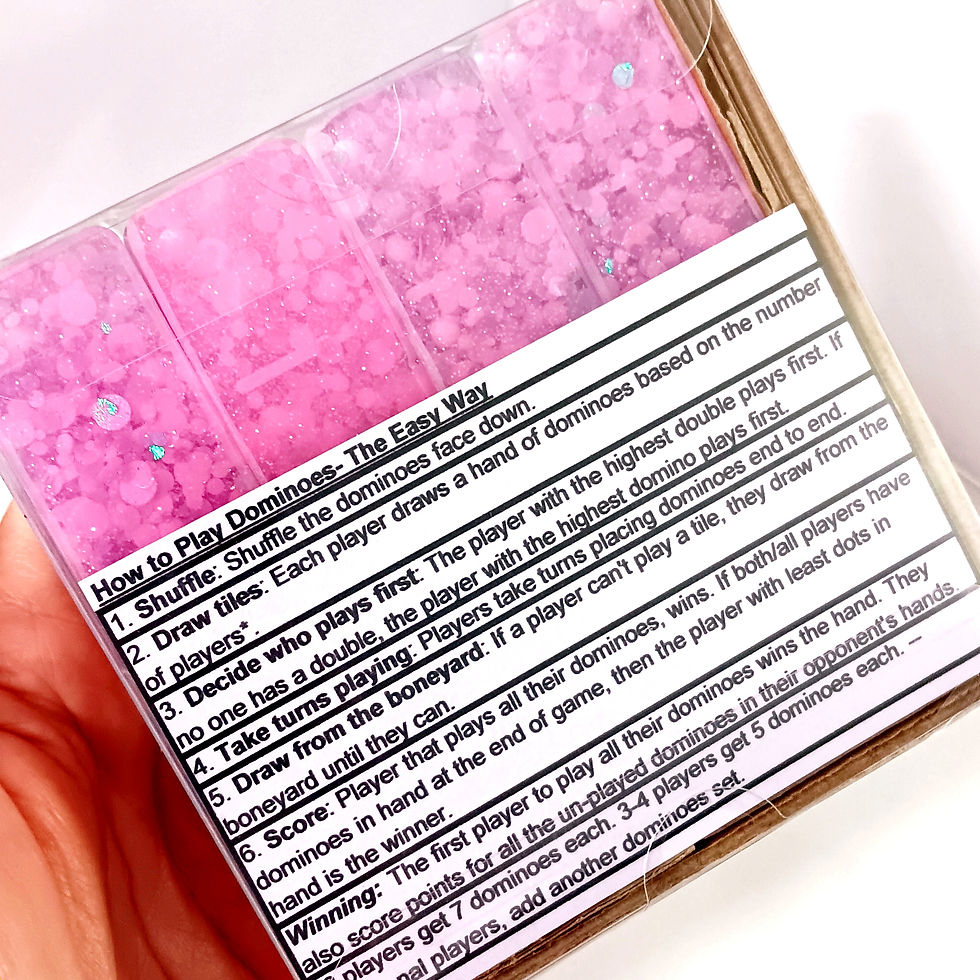 Thumbnail: Pastel Dot Glitter Resin Dominos