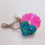 Thumbnail: Pink Blue Holographic Resin Flower Heart Keychain