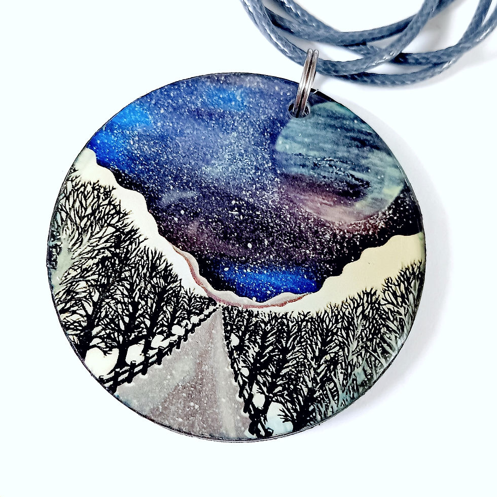 Thumbnail: Take Me to the Moon Scenery Necklace