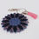 Thumbnail: Blue Black Purple Glitter Flower Resin Keychain