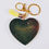 Thumbnail: Gold Green Glitter Resin Letter S Heart Keychain