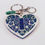 Thumbnail: Blue Glitter Resin Letter I Heart Keychain